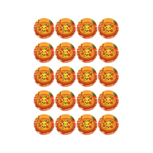 Adesivo Personalizado Latinha 5cm Pizza Divertida