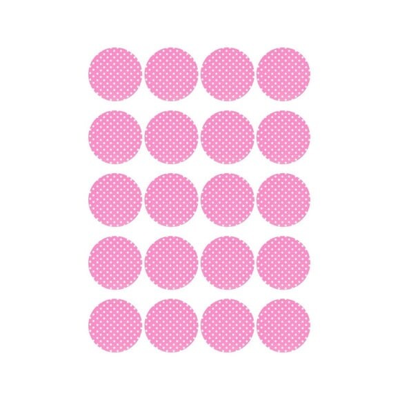 Adesivo Personalizado Latinha 5cm Poá Rosa Pink