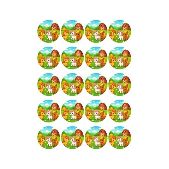 Adesivo Personalizado Latinha 5cm Pôneis