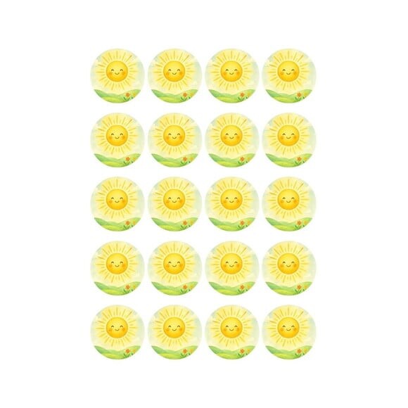 Adesivo Personalizado Latinha 5cm Raio de Sol Aquarela