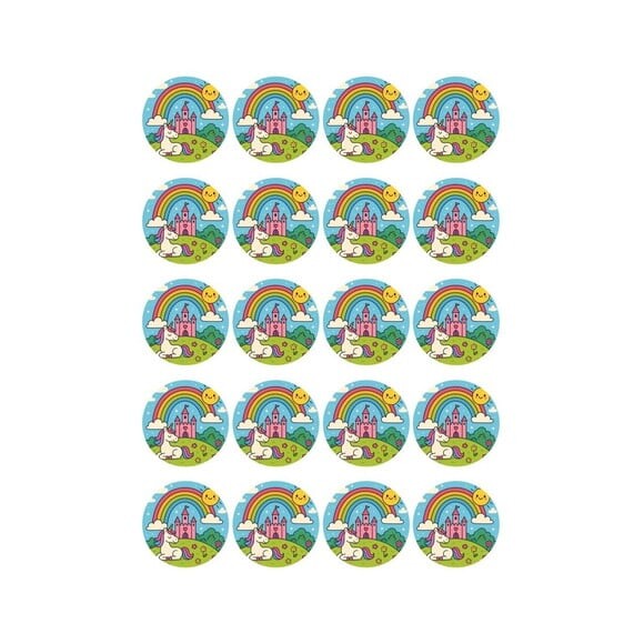 Adesivo Personalizado Latinha 5cm Reino do Arco-íris