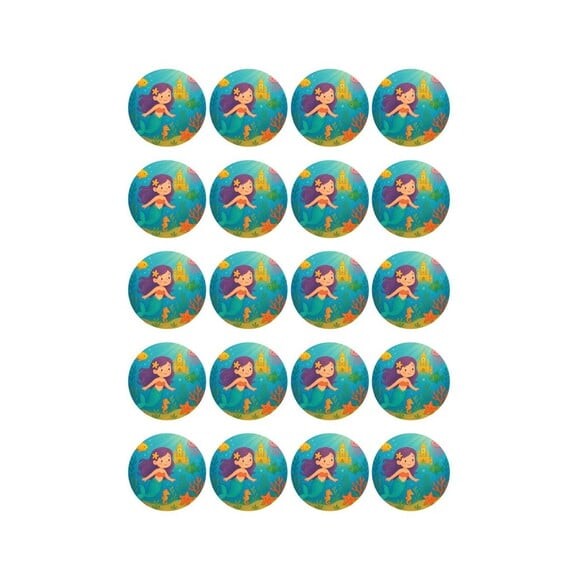 Adesivo Personalizado Latinha 5cm Reino Subaquático