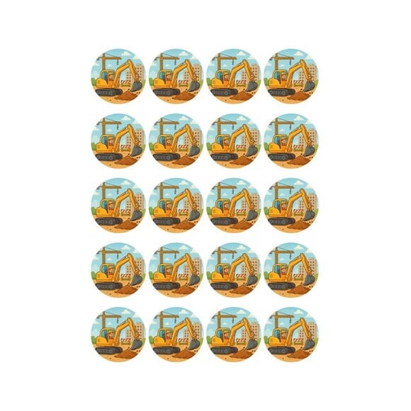 Adesivo Personalizado Latinha 5cm Retroescavadeira