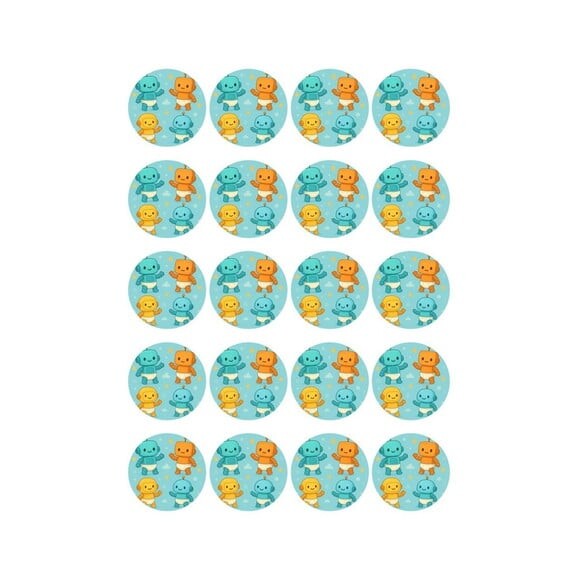 Adesivo Personalizado Latinha 5cm Robôs Baby