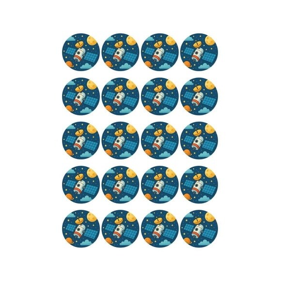 Adesivo Personalizado Latinha 5cm Satélite
