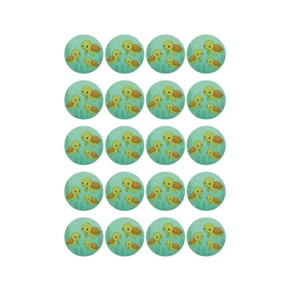 Adesivo Personalizado Latinha 5cm Tartaruguinhas
