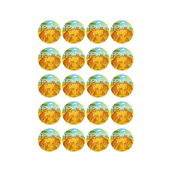 Adesivo Personalizado Latinha 5cm Tigres