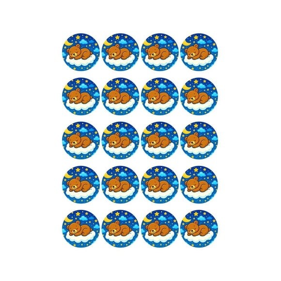 Adesivo Personalizado Latinha 5cm Ursinho Soninho