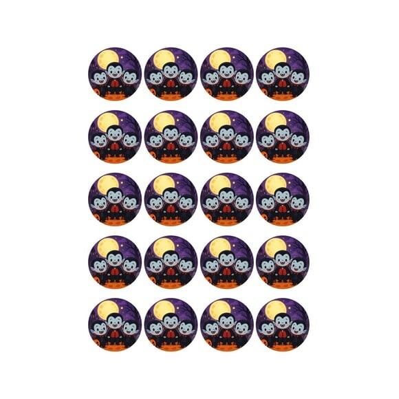 Adesivo Personalizado Latinha 5cm Vampirinhos Fofinhos