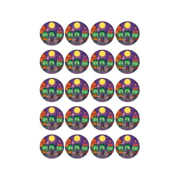 Adesivo Personalizado Latinha 5cm Zumbis Fofinhos