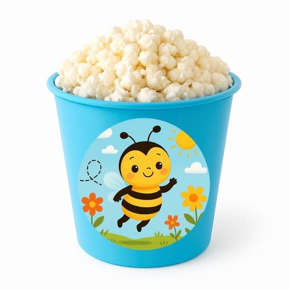 Balde de Pipoca Personalizado Infantil Abelhinha