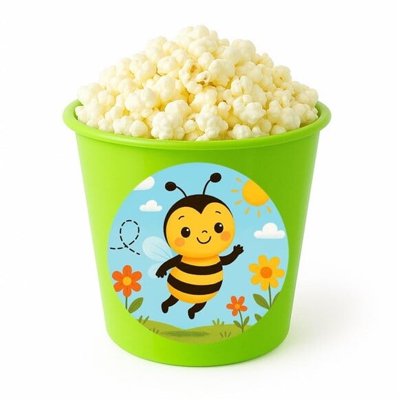 Balde de Pipoca Personalizado Infantil Abelhinha