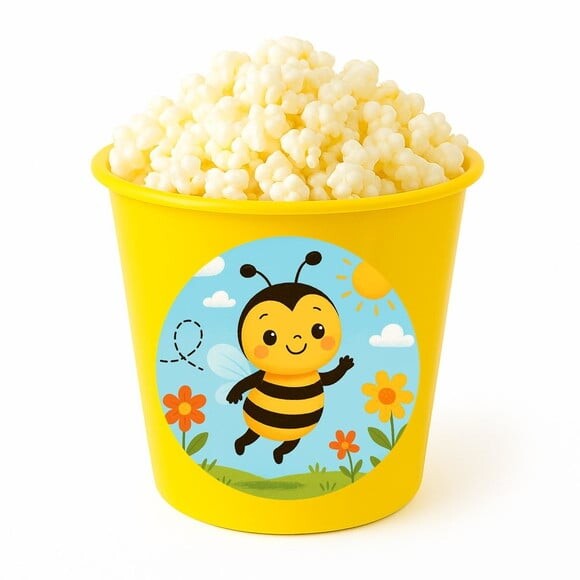 Balde de Pipoca Personalizado Infantil Abelhinha