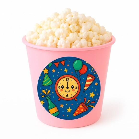 Balde de Pipoca Personalizado Infantil Ano Novo