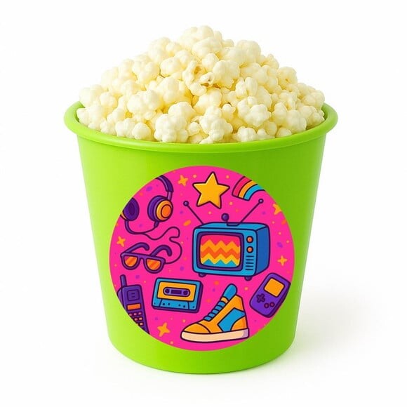 Balde de Pipoca Personalizado Infantil Anos 80