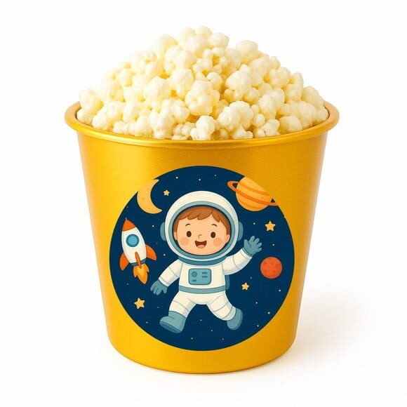 Balde de Pipoca Personalizado Infantil Astronauta