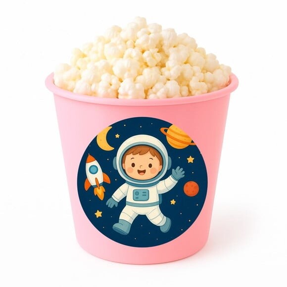 Balde de Pipoca Personalizado Infantil Astronauta