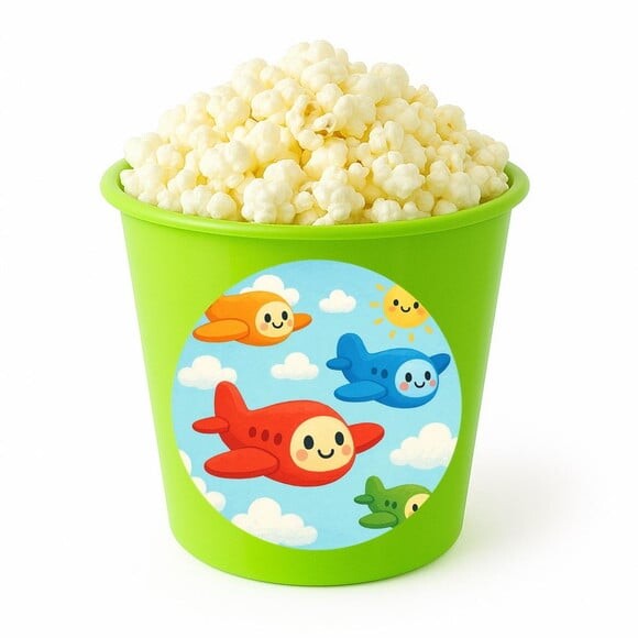 Balde de Pipoca Personalizado Infantil Aviões