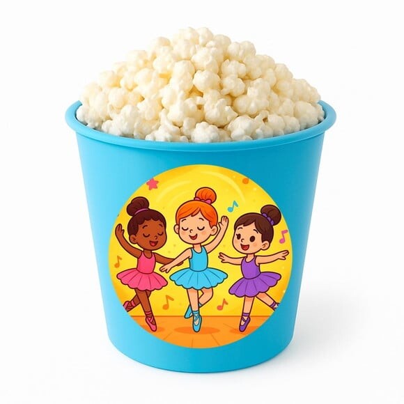Balde de Pipoca Personalizado Infantil Balé