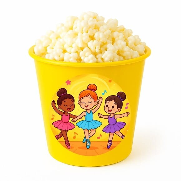 Balde de Pipoca Personalizado Infantil Balé