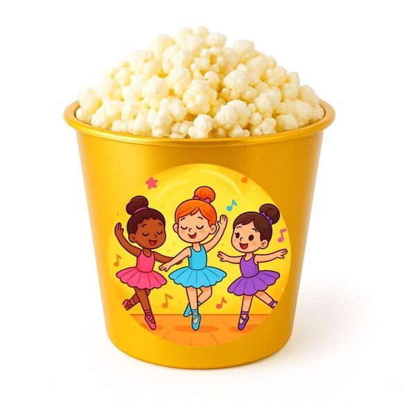 Balde de Pipoca Personalizado Infantil Balé