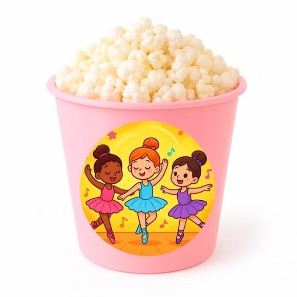 Balde de Pipoca Personalizado Infantil Balé