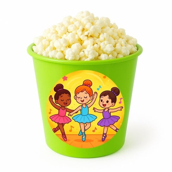 Balde de Pipoca Personalizado Infantil Balé