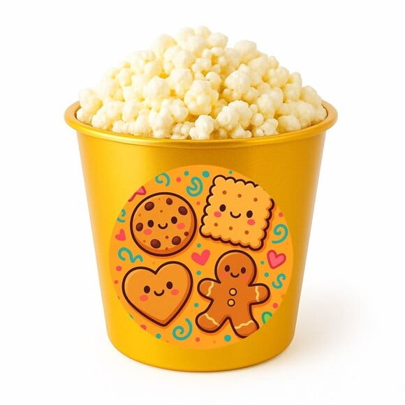 Balde de Pipoca Personalizado Infantil Biscoitinhos