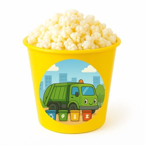Balde de Pipoca Personalizado Infantil Caminhão de Lixo