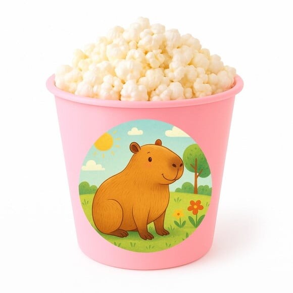Balde de Pipoca Personalizado Infantil Capivara