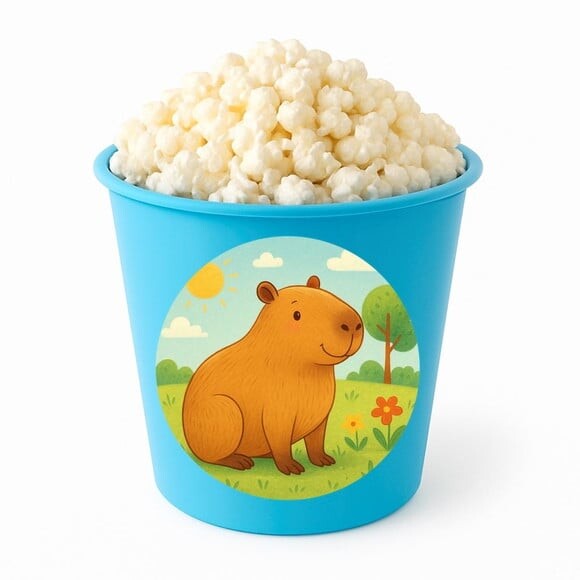 Balde de Pipoca Personalizado Infantil Capivara