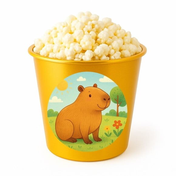 Balde de Pipoca Personalizado Infantil Capivara