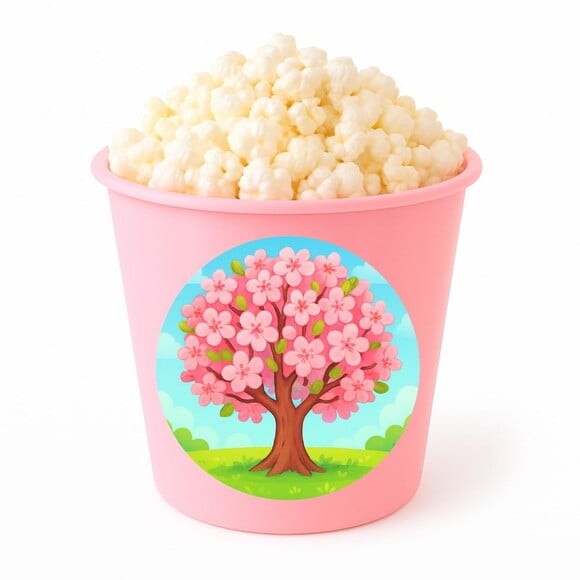 Balde de Pipoca Personalizado Infantil Cerejeira
