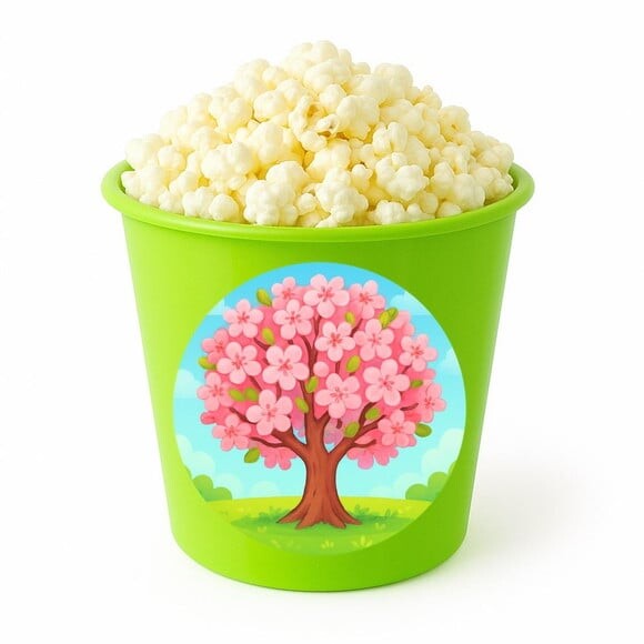 Balde de Pipoca Personalizado Infantil Cerejeira