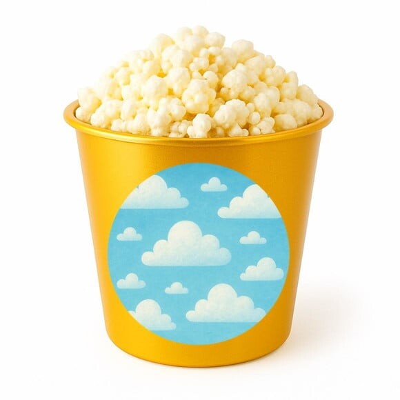 Balde de Pipoca Personalizado Infantil Céu Azul