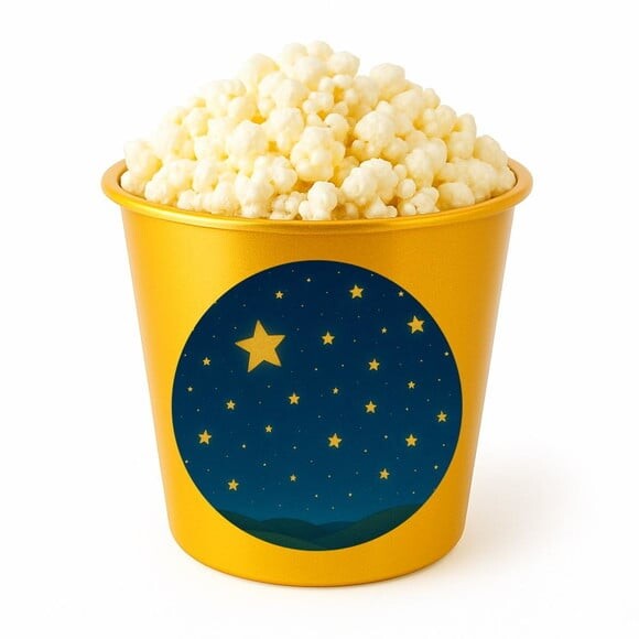 Balde de Pipoca Personalizado Infantil Céu Estrelado