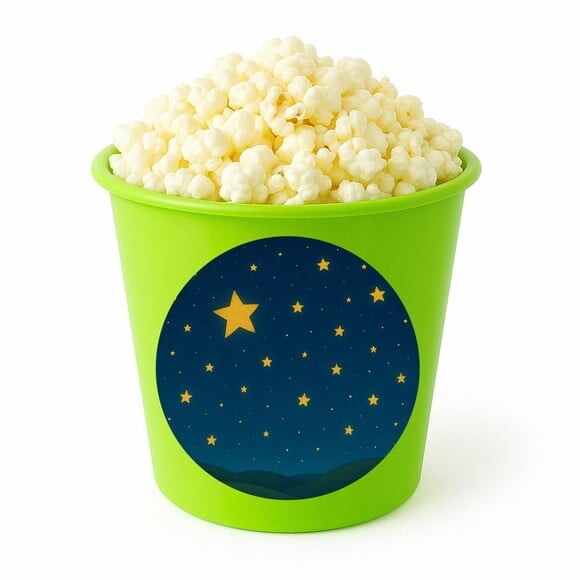 Balde de Pipoca Personalizado Infantil Céu Estrelado