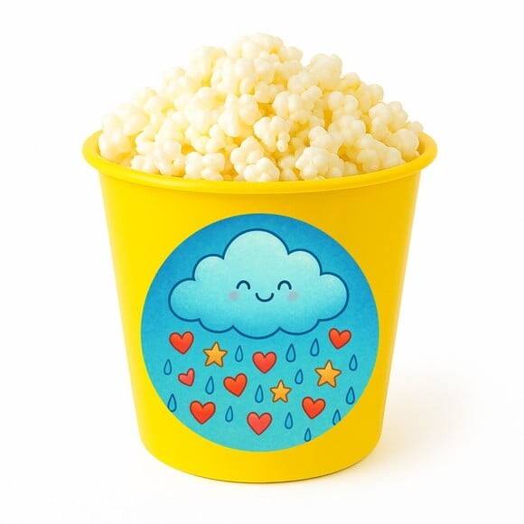 Balde de Pipoca Personalizado Infantil Chuva de Bênçãos