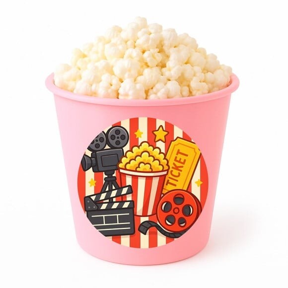 Balde de Pipoca Personalizado Infantil Cinema