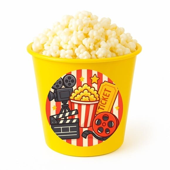 Balde de Pipoca Personalizado Infantil Cinema