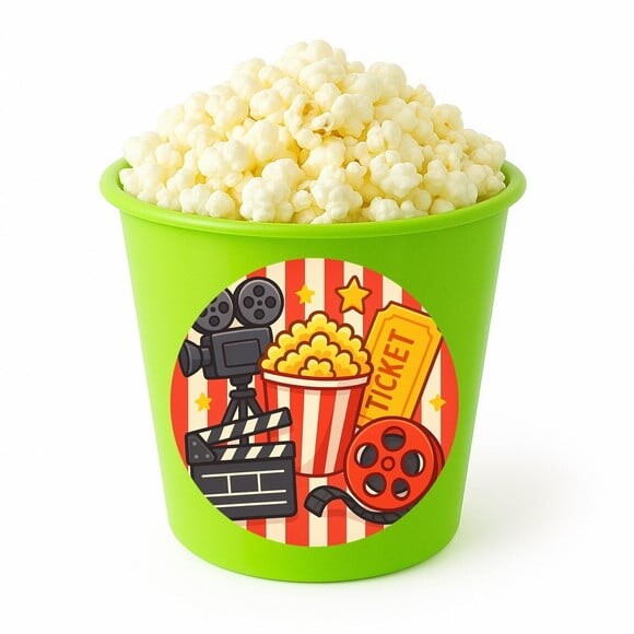 Balde de Pipoca Personalizado Infantil Cinema