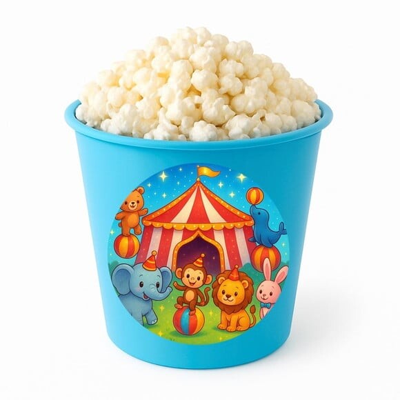Balde de Pipoca Personalizado Infantil Circo Encantado
