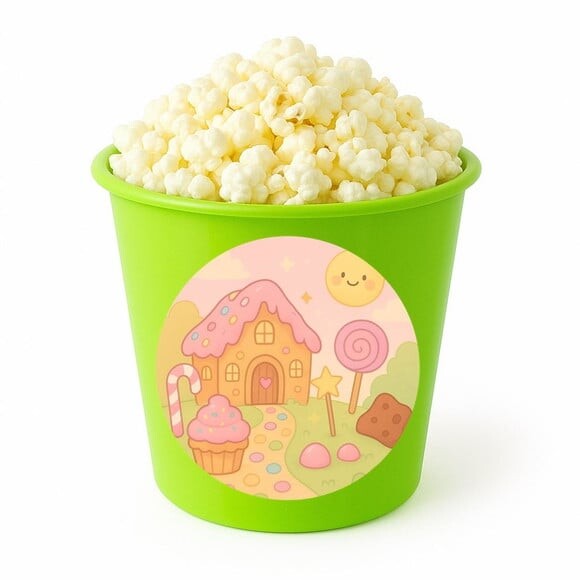 Balde de Pipoca Personalizado Infantil Confeitaria Kids