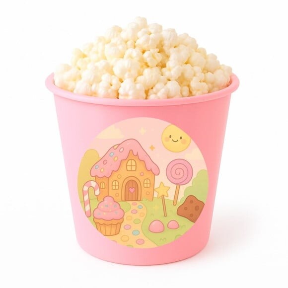 Balde de Pipoca Personalizado Infantil Confeitaria Kids