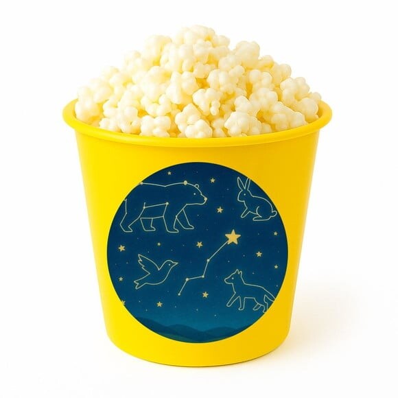 Balde de Pipoca Personalizado Infantil Constelações
