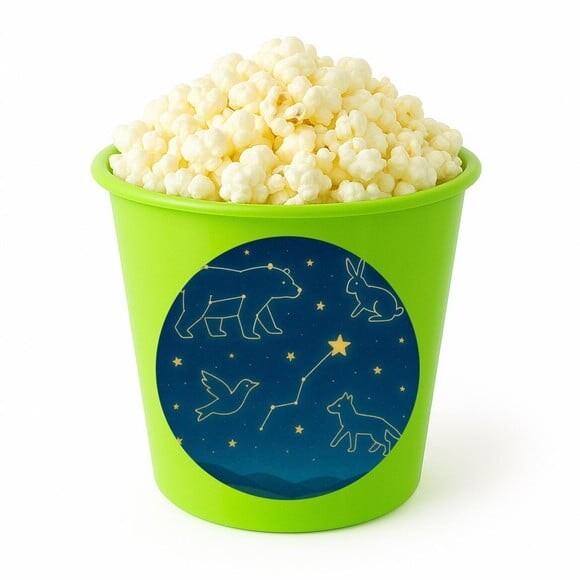 Balde de Pipoca Personalizado Infantil Constelações