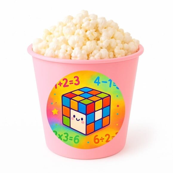 Balde de Pipoca Personalizado Infantil Cubo Mágico