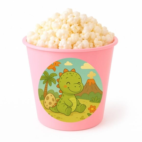 Balde de Pipoca Personalizado Infantil Dinossauro Baby