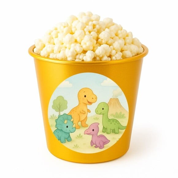 Balde de Pipoca Personalizado Infantil Dinossauros Baby