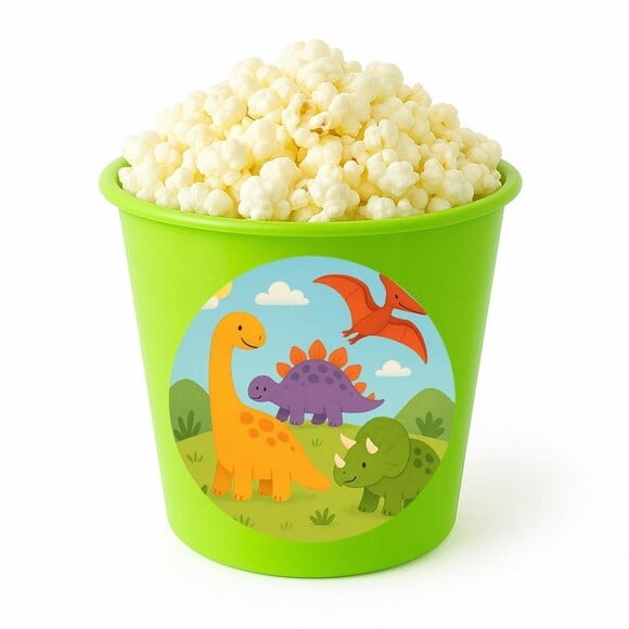 Balde de Pipoca Personalizado Infantil Dinossauros